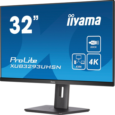 Монитор ијама ПроЛајт XUB3293UHSN-B5, 32\", 4K УХД, ИПС, црн