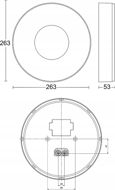 Plafonierë LED Steinel RS 200 C, IP54, Bluetooth, e bardhë