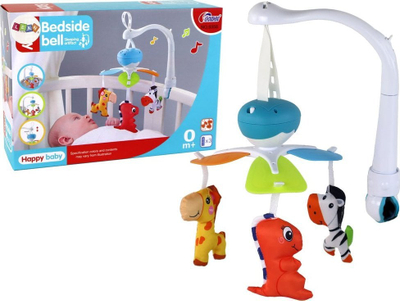 Karusel për krevat bebe Lean Toys NO.6358, me muzikë, me bateri, shumëngjyrësh
