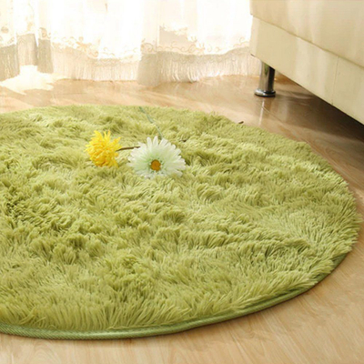 Tapet rrumbullak Strado Round Shaggy, 100x100 cm, antirrëshqitës, jeshil
