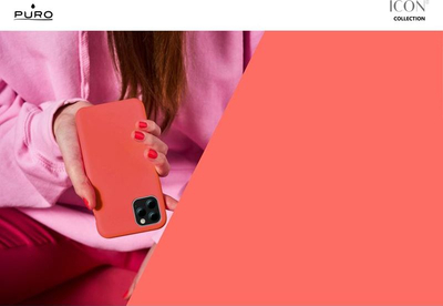 Kapak telefoni Puro Icon IPCX19ICONROSE, për iPhone 11 Pro, silikon, rozë e zbehtë