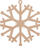 Ornament natal Cresco Snowflake, prej druri, formë bore, ngjyrë natyrale