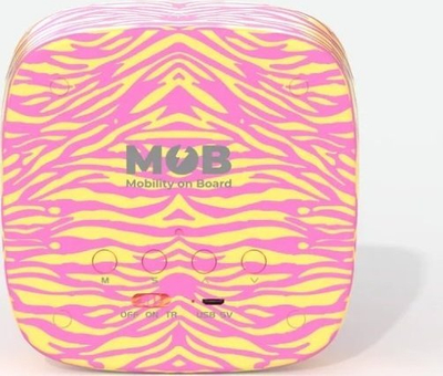 Orë me alarm nate MOB Billy Clock and Light, ekran LED, bateri me karikim USB‑C, rozë zebra