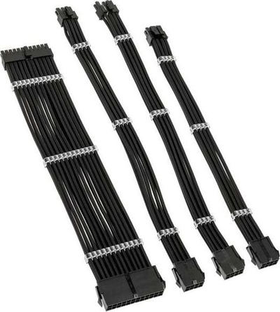 Сет продолжни кабли Колинк CORESTANDARD EK BLK, 4 плетени кабли, за напојување на компјутер, црни