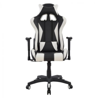 Karrige gaming SPEED me mbështetëse këmbësh, 68×71.5×134 cm (HM1063.01), zezë/ bardhë
