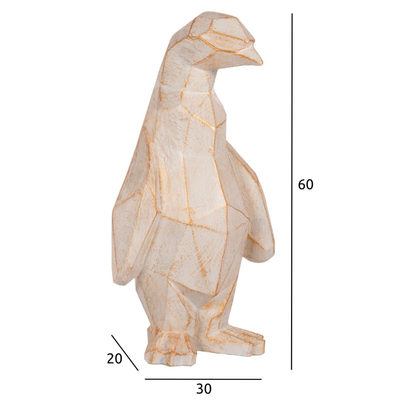 Dekor dyshemeje Penguin 30x20x60Hcm (HM7915), bardhë/ ari