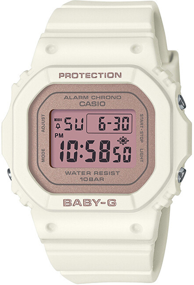 Orë digjitale për femra Casio Baby G BGD-565SC-4ER, e bardhë