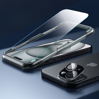 Set mbrojtës ESR Classic Pro HaloLock për iPhone 15, MagSafe, ngjyrë e zezë mat