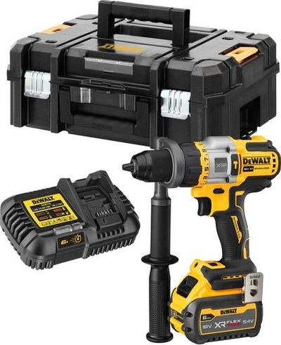 Çekiç-spirale pa kabllo DeWALT DCD999T, 18V, bateri 6Ah XR FLEXVOLT, verdh e zez