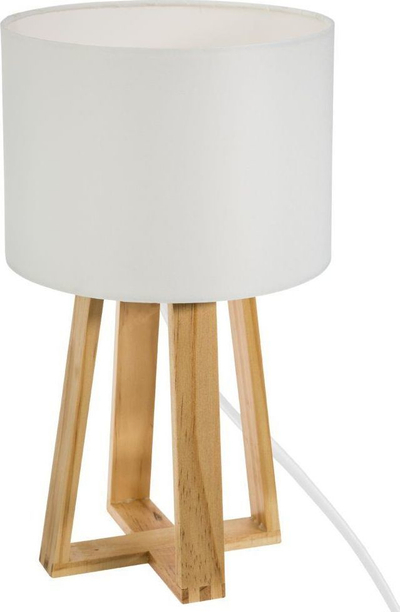 Llambë tavoline Atmosphera Molu, 34.5cm, dru pishe, e bardhë
