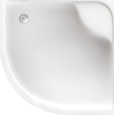 Vaskë dushi Deante Deep, akril gjysmë rrethore 80x80 cm, e bardhë
