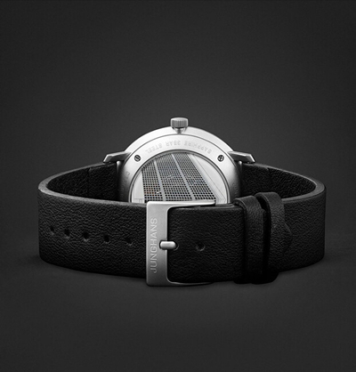 Orë dore për meshkuj Junghans Automatic Bauhaus 27/4009.02, e zezë
