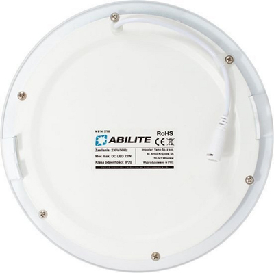 Dritë për tavan Abilite, 22W, 230V, 1400lm
