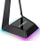 Држач за слушалки FOURZE HS100 Base Station, RGB, безжично полнење, црна