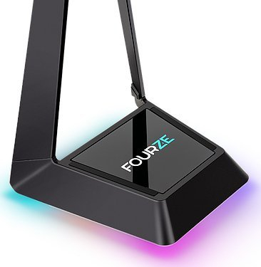 Држач за слушалки FOURZE HS100 Base Station, RGB, безжично полнење, црна