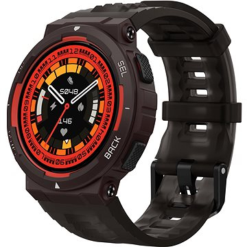 Паметен часовник Amazfit Active Edge, GPS, отпорен на вода, Lava Black