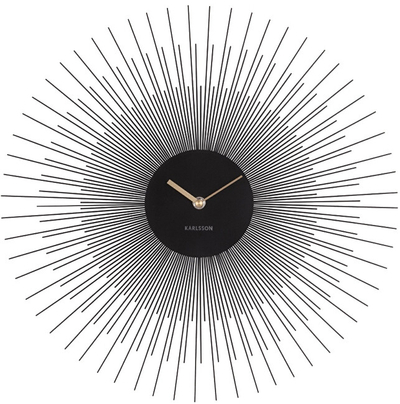 Orë muri Karlsson Peony Steel Black, e zezë