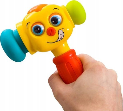 Lodër çekan muzikor Hola Toy Hammer, me drita edhe tinguj, me shumë ngjyra