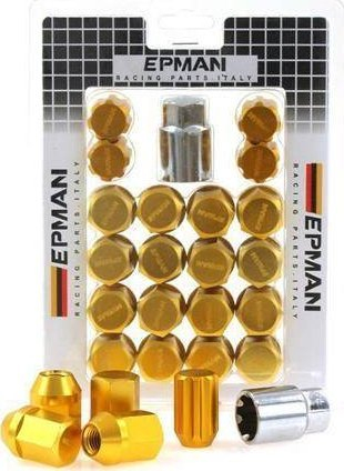 Bulona rrote Epman RS, M12x1.25, set 20 copë, të artë