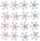 Ngjitëse zbukuruese Craft with Fun Snowflakes, vetëngjitëse, formë flok dëbore, me shumë ngjyra