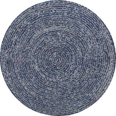 Tapet rrumbullak BULUCA Denim, 140 cm, pambuk, blu e errët