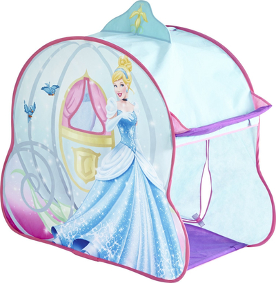 Çadër loje Disney Princess Cinderella, karrocë princeshe, me kurorë, shumëngjyrëshe