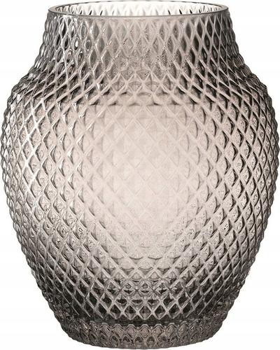 Vazo xhami Leonardo POESIA, 23cm, gri