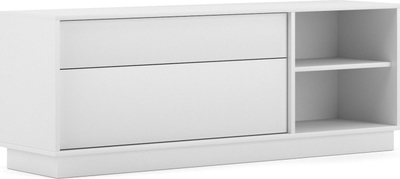 Komodë TV Lamar 1 derë 1 sirtar, 136 x 35 x 51 cm, e bardhë mat
