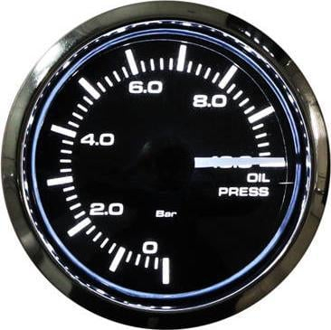 Matës presjoni vaji Auto Gauge STP2B, 52mm, 0–10 bar, i zi