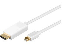 Kabllo video Microconnect MDPHDMI3, Mini DisplayPort me HDMI, 3 metra, e bardhë