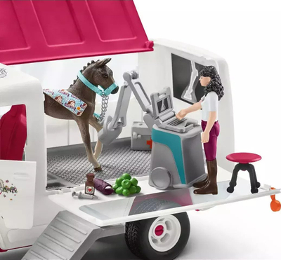 Set lodër Schleich Horse Club Mobile Vet, 13 pjesë, ambulancë me mëz, shumëngjyrësh