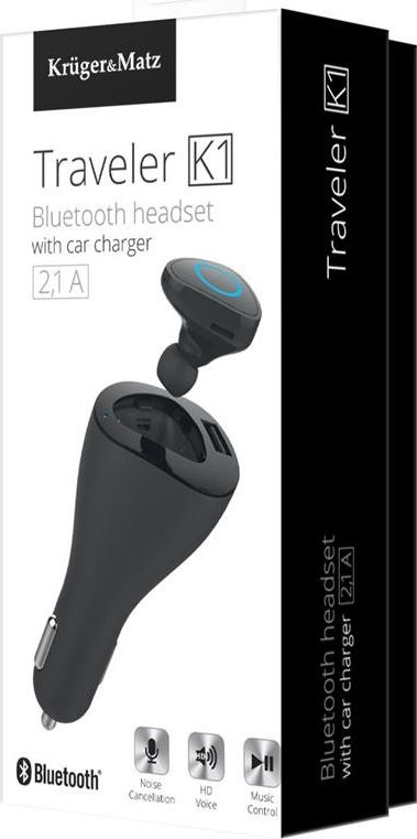 Kufje Bluetooth Kruger&amp;Matz Traveler K1, me mikrofon, me ulje zhurme, e zezë