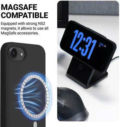Футрола за телефон Crong MagSafe Case, за iPhone 16e, силикон, беж