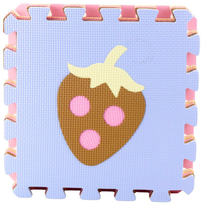 Tapet edukativ Soft Puzzle Fruits Sweets, EVA foam, 16 pjesë, ngjyra pastel