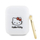 Mbrojtëse kufjesh Hello Kitty për AirPods, silikoni, me karabinë, e bardhë