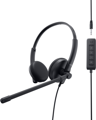 Kufje Dell WH1022, stereo, USB, me mikrofon që heq zhurmën, të zeza