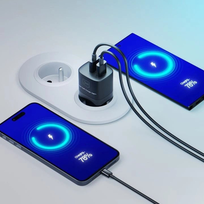 Karikues muri 3MK Hyper, 2x USB-A, 3A, i bardhë