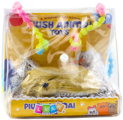 Figurine qen Labrador LEANToys Sleeping Dog On Cushion, me tinguj, me qese imitim gëzofi, kafe