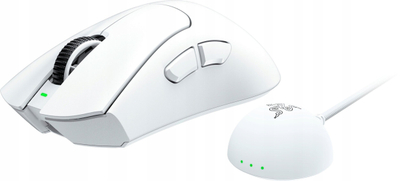 Geјминг глушец Razer DeathAdder V4 Pro, оптички, безжичен, бел