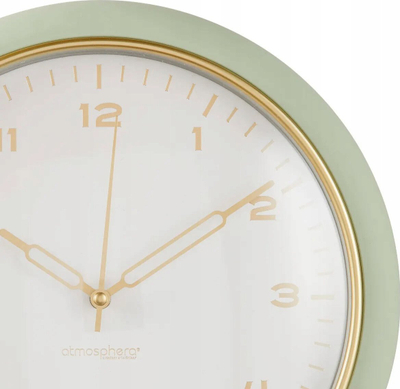 Orë muri Classic CLARRISE, 28 cm, plastike, e bardhë me tuba ari