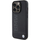 Futrollë BMW Hot Stamp Leather, për iPhone 15 Pro 6.1", lëkurë, e zezë
