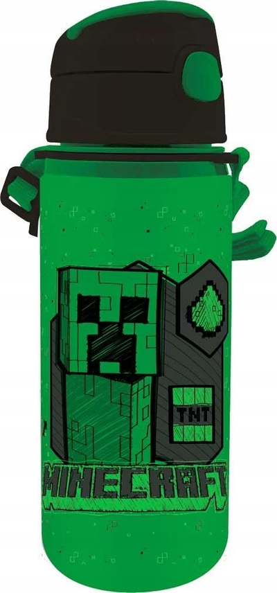 Shishe uji Minecraft Creeper, plastike, për kalamoj, jeshile