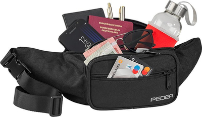 Çantë mesi PEDEA Belt Bag Trend L, rrip që çohet e ulet, material i fortë, e zezë