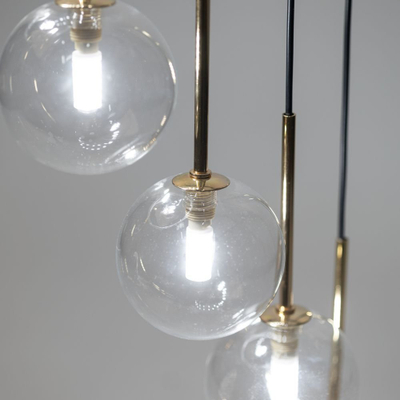 Luster varëse TK-Lighting Aurora, 1xG9, Ø50cm, e zezë ari