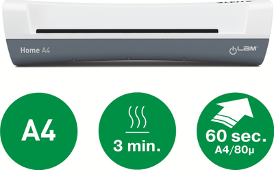 Laminator Leitz ILAM Home, A4, për shpi dhe zyrë, i bardhë
