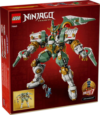 Lodër ndërtimi LEGO Ninjago Lloyd Titanium Mech 71860, set me figurina, shumëngjyrësh