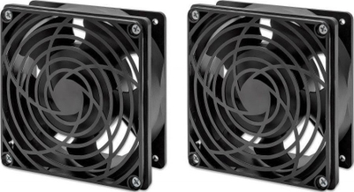Set ventilatorësh tavani Intellinet 716154, për kabinet mur 19", 220-240V, i zi