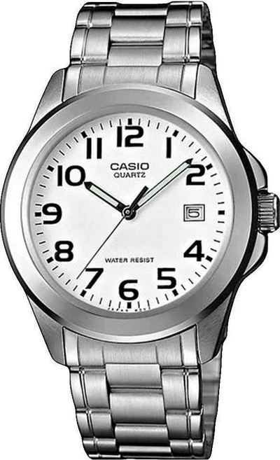 Orë dore Casio MTP-1259PD-7BEG për burra, metalike, argjend