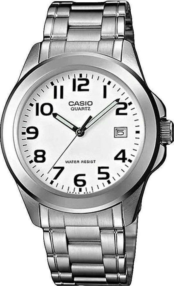 Orë dore Casio MTP-1259PD-7BEG, për meshkuj, metalike, argjend