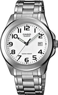 Orë dore Casio MTP-1259PD-7BEG, për meshkuj, metalike, argjend